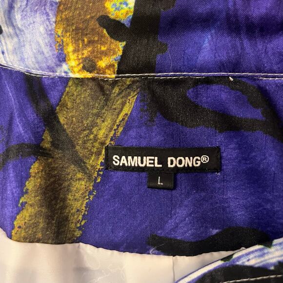 Samuel Dong Jacket Size L Full Zip Collar Bomber Windbreaker - Picture 3 of 13